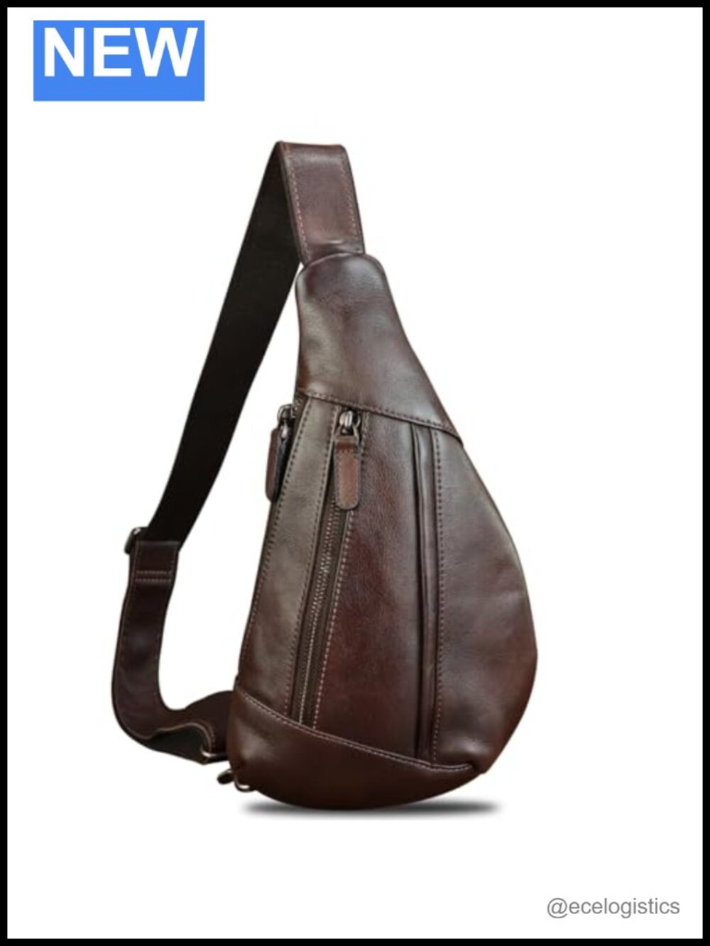 Genuine Leather Sling Bag Crossbody Chest Bag Unisex Travel Hiking